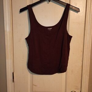 Old Navy Women's Dark Brown Scoop Neck Tank